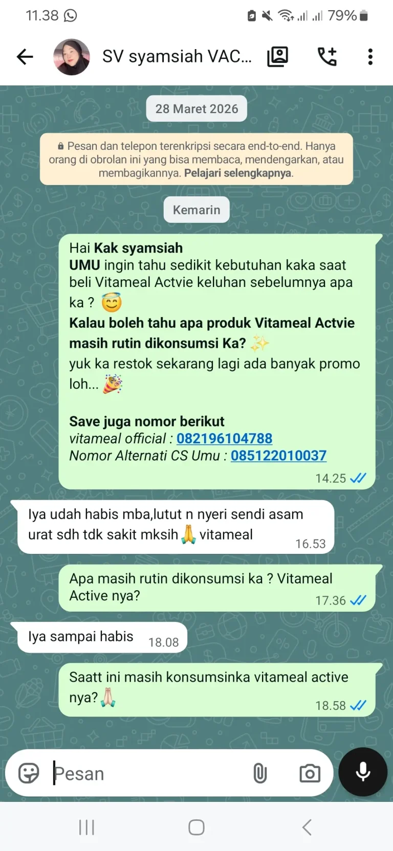 CRM WINDA_Nyeri Lutut sudah sembuh