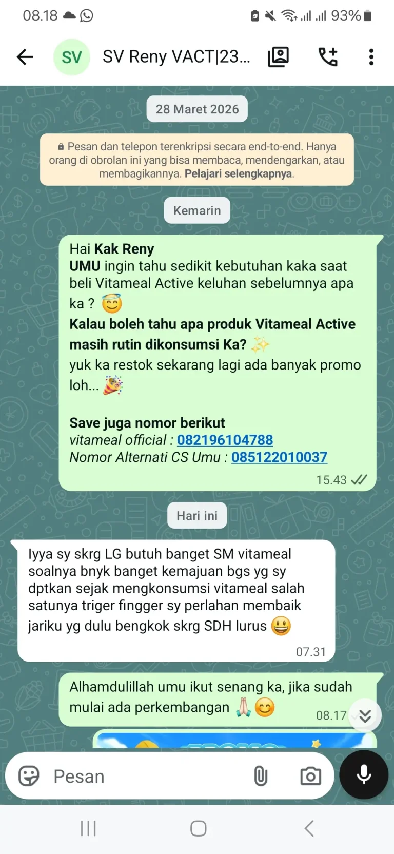 CRM WINDA_sudah ad kemajuann Triger Fingger